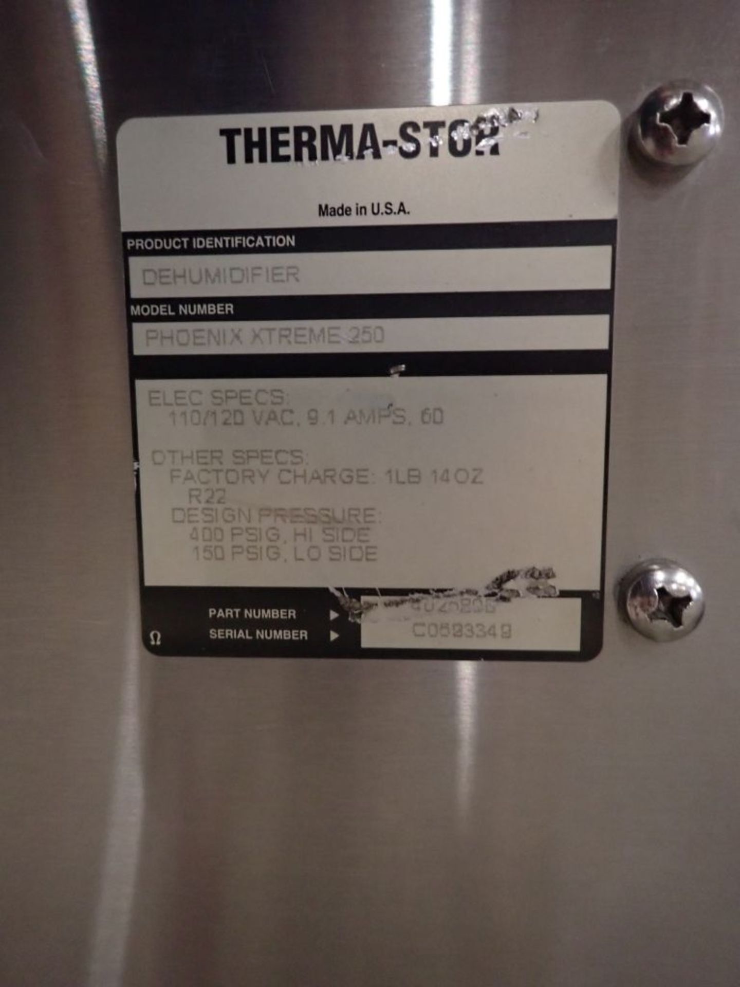 Phoenix 200 HT Low Grain Refrigerant High Capacity Dehumidifier - Image 6 of 6