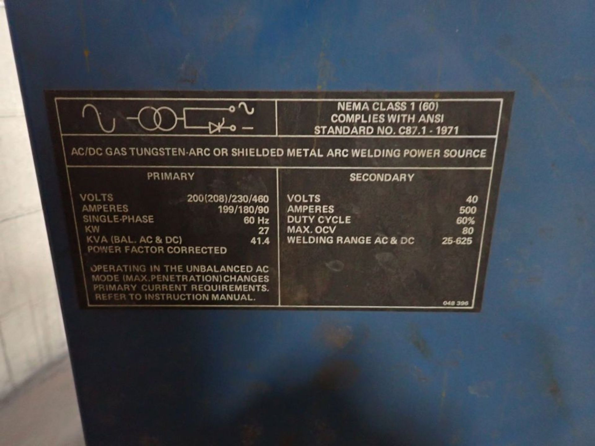 Miller Syncrowave 500 AC/DC Welder - Image 7 of 7