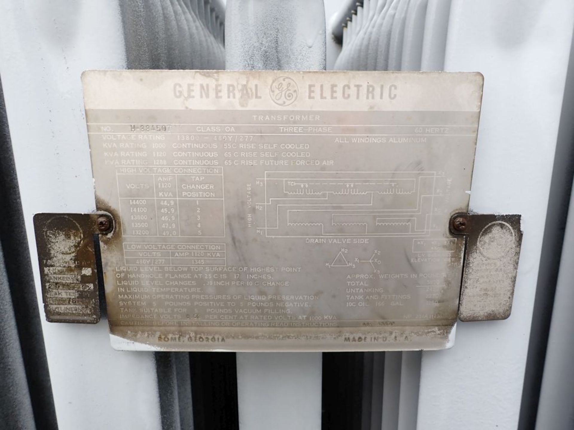 GE 1000/1120/1288 KVA Padmount Transformer w/Switchgear - Image 7 of 46