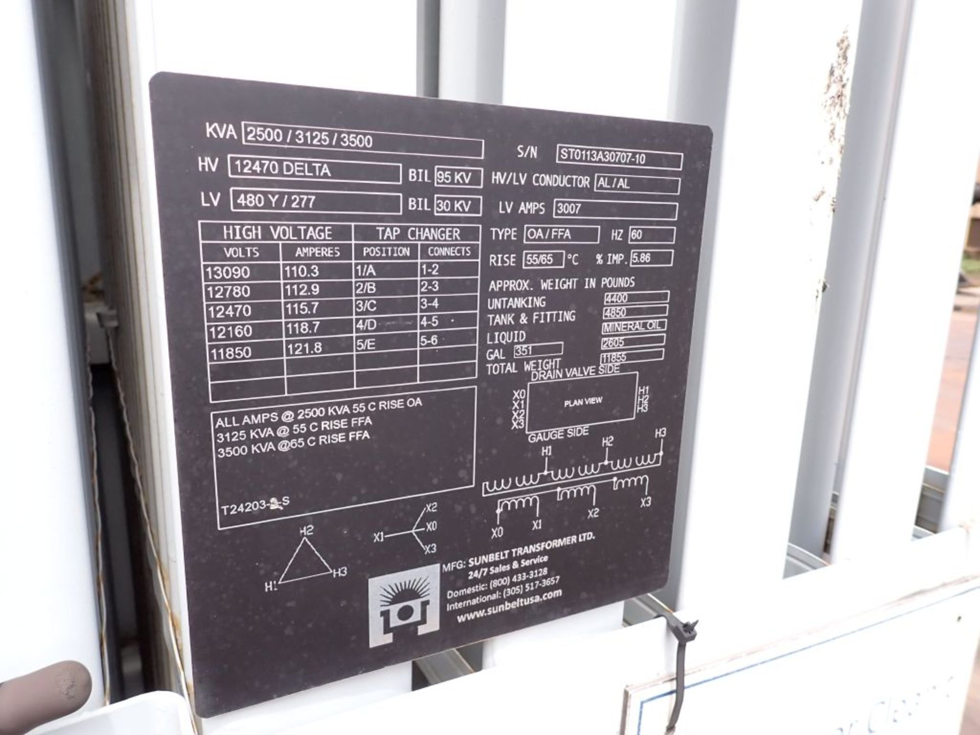 Sunbelt 2500/3125/3500 KVA Transformer - Image 4 of 4