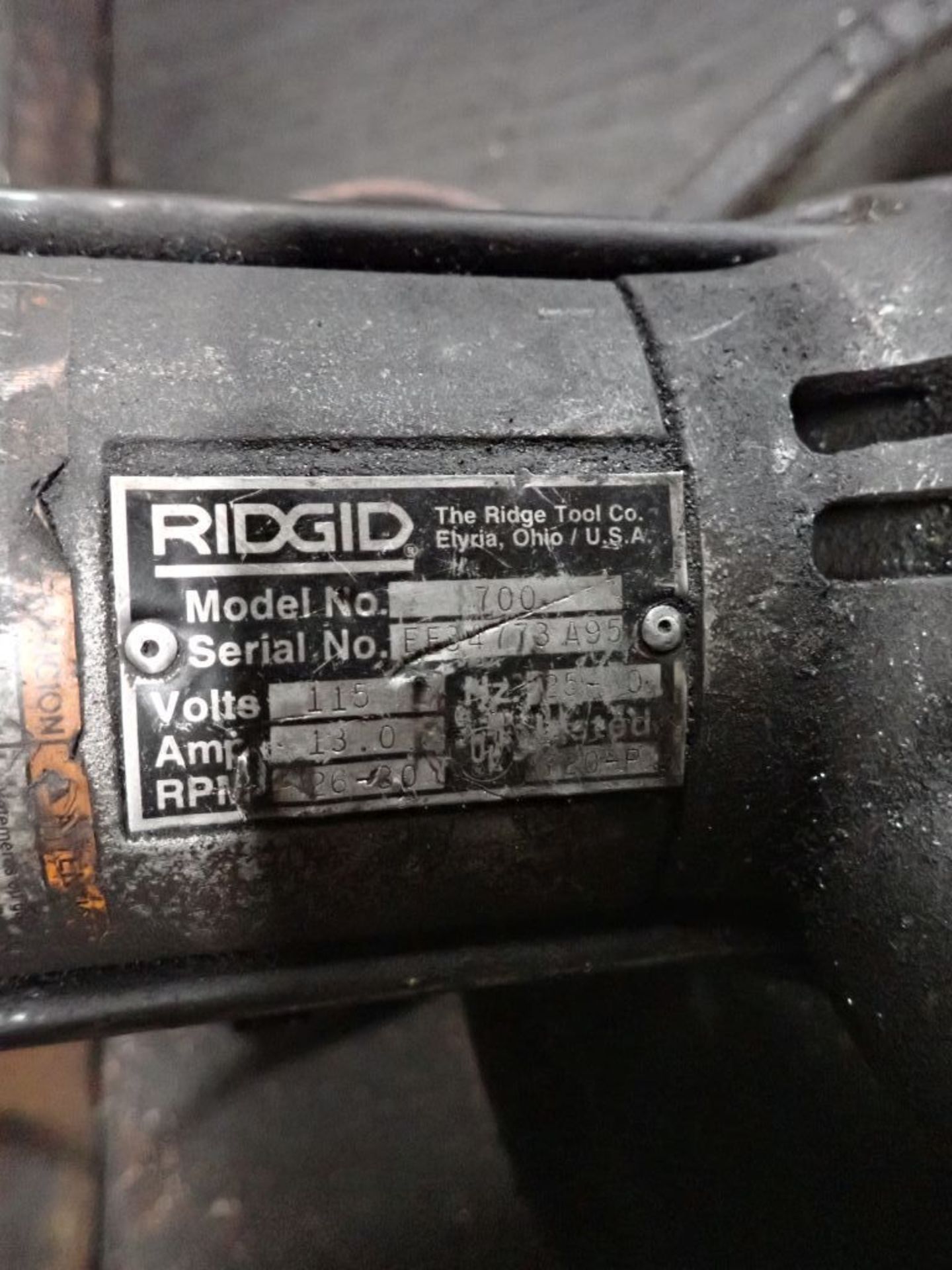Ridgid 700 Power Threader w/Tristand and Dies - Image 5 of 6