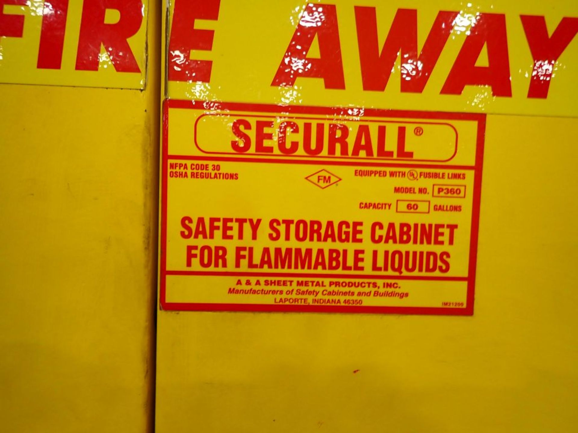Securall 60 Gallon Flammable Storage Cabinet - Image 3 of 3