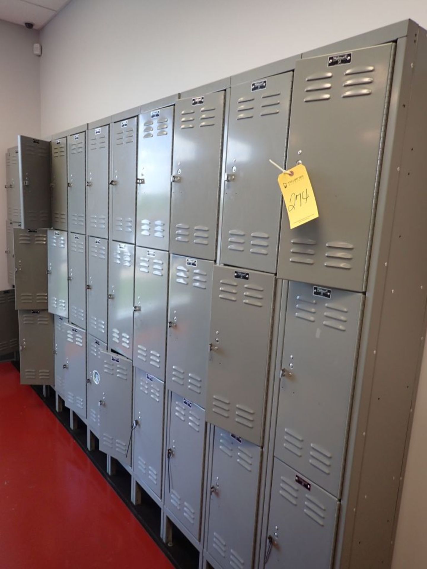 Lot of (4) Sections of Hallowell Lockers