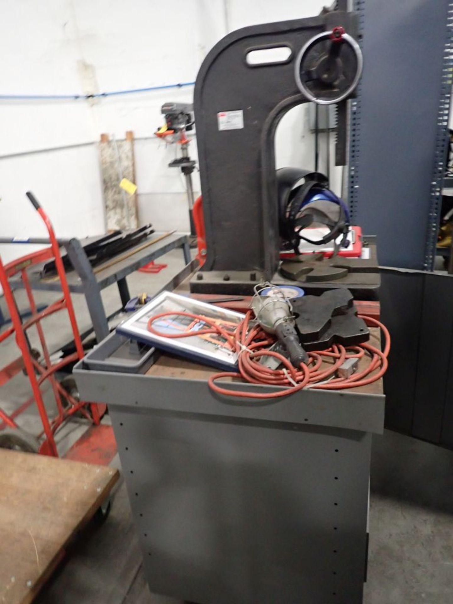 Metal Rolling Cabinet with 3 Ton Arbor Press - Image 2 of 16