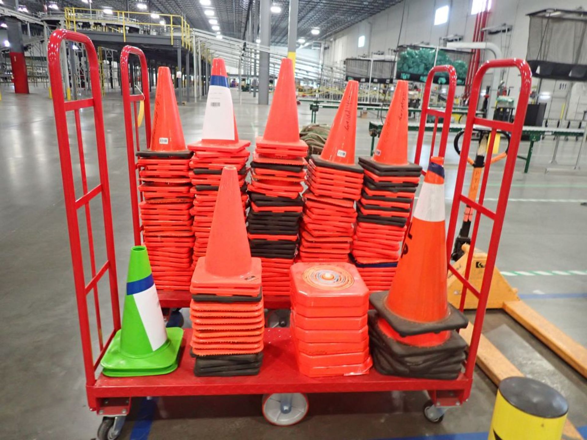 Lot of (2) Carts with Safety Cones
