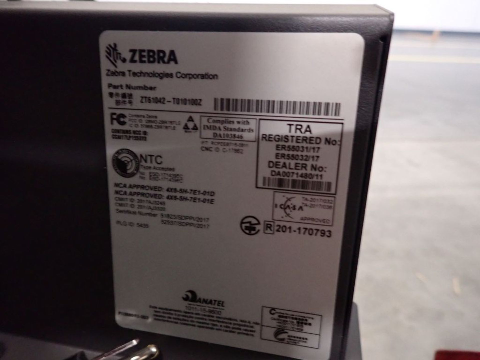 Lot of (6) ZT610 Zebra Printers - Image 8 of 8