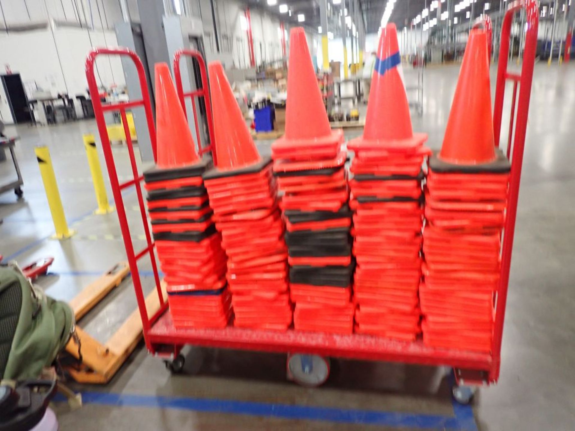 Lot of (2) Carts with Safety Cones - Image 2 of 3