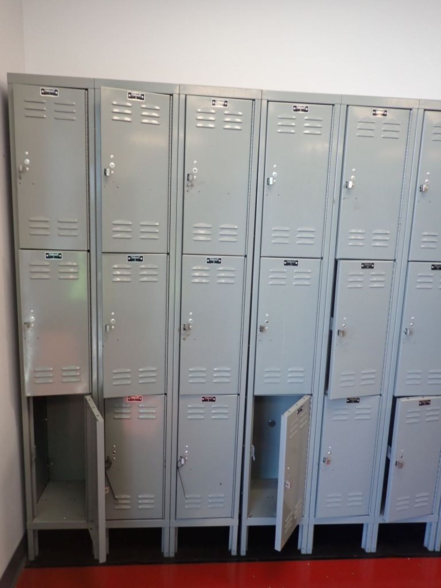 Lot of (4) Sections of Hallowell Lockers - Image 3 of 5