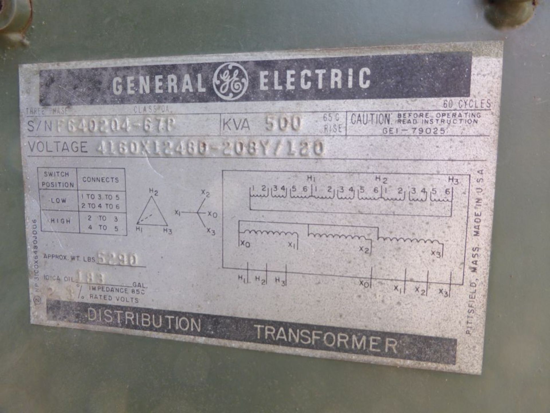 GE 500 KVA Transformer - Image 5 of 6