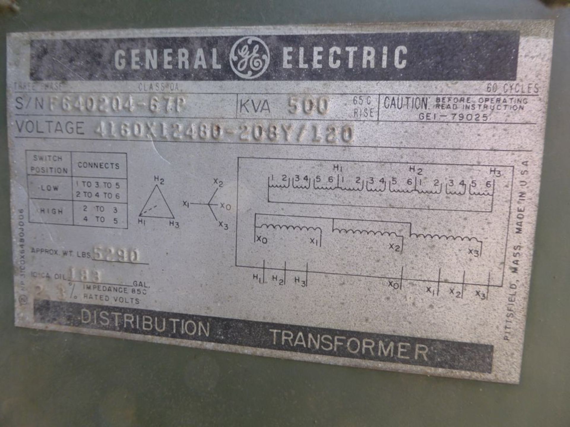 GE 500 KVA Transformer - Image 6 of 6