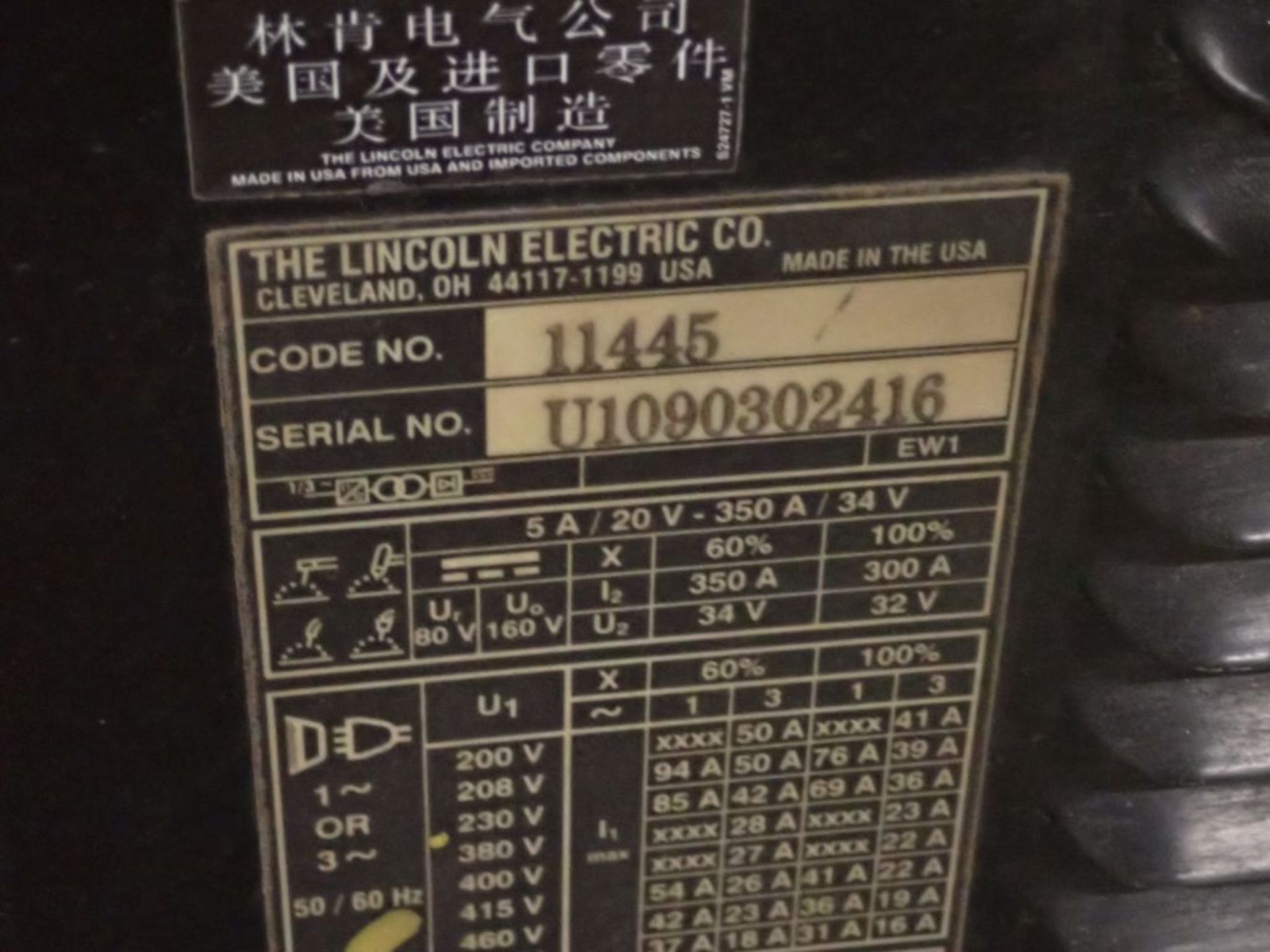 Lincoln Electric Intervec 350 Pro 4-Pack Rack Multi-Operator Welder - Image 14 of 18