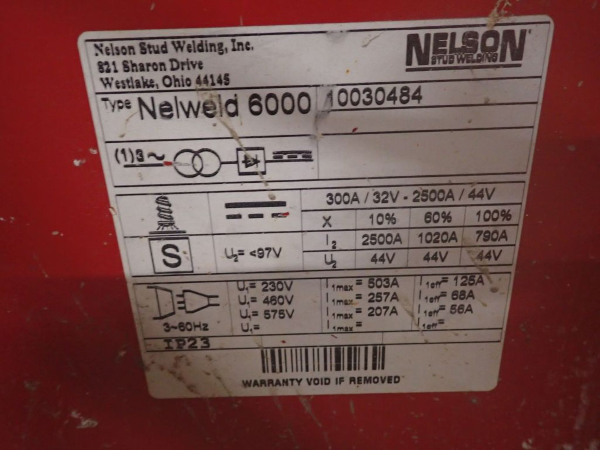 Nelson Stud Welding Nelweld 6000 - Image 6 of 6