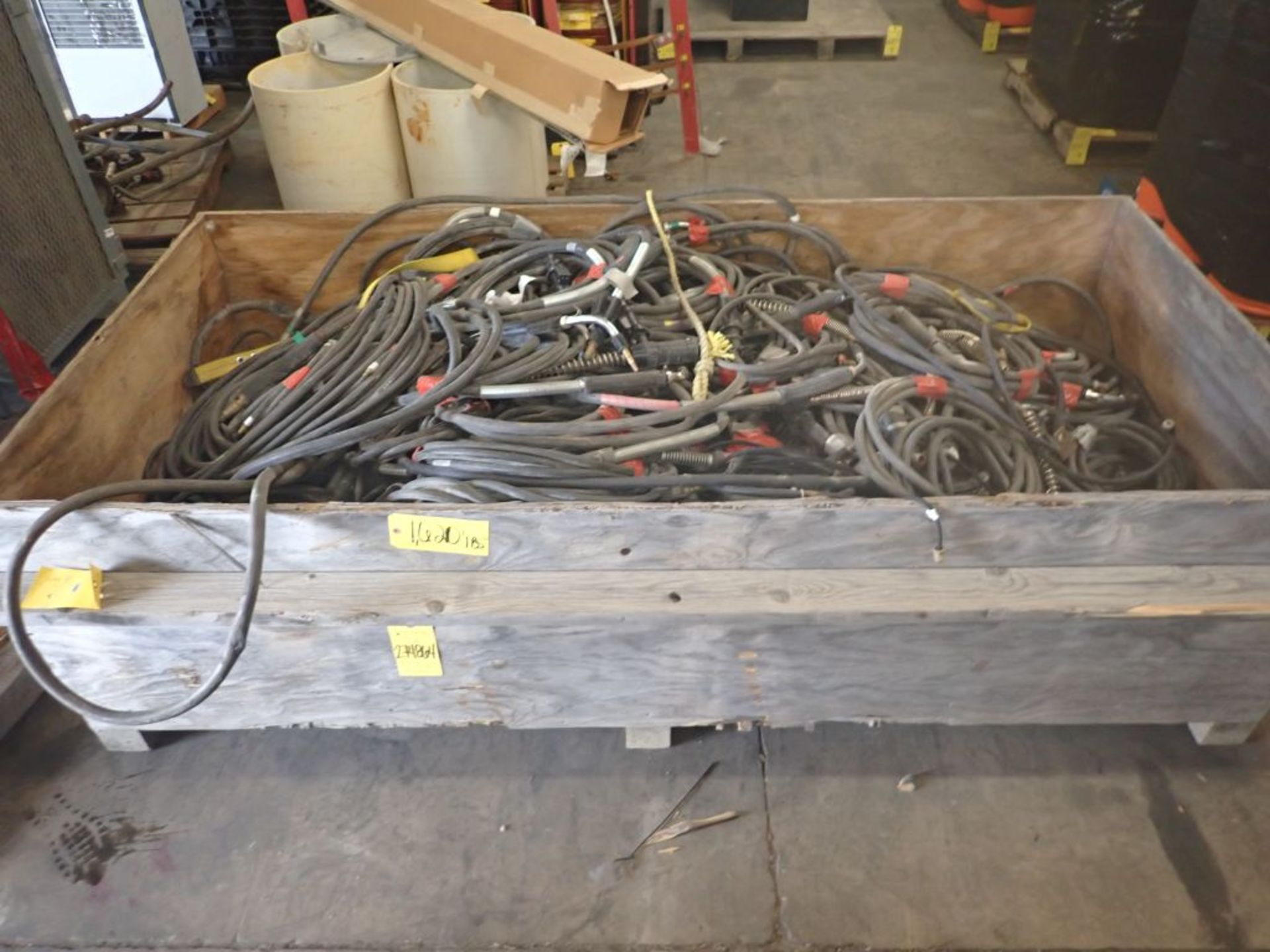 Crate of Welding Leads