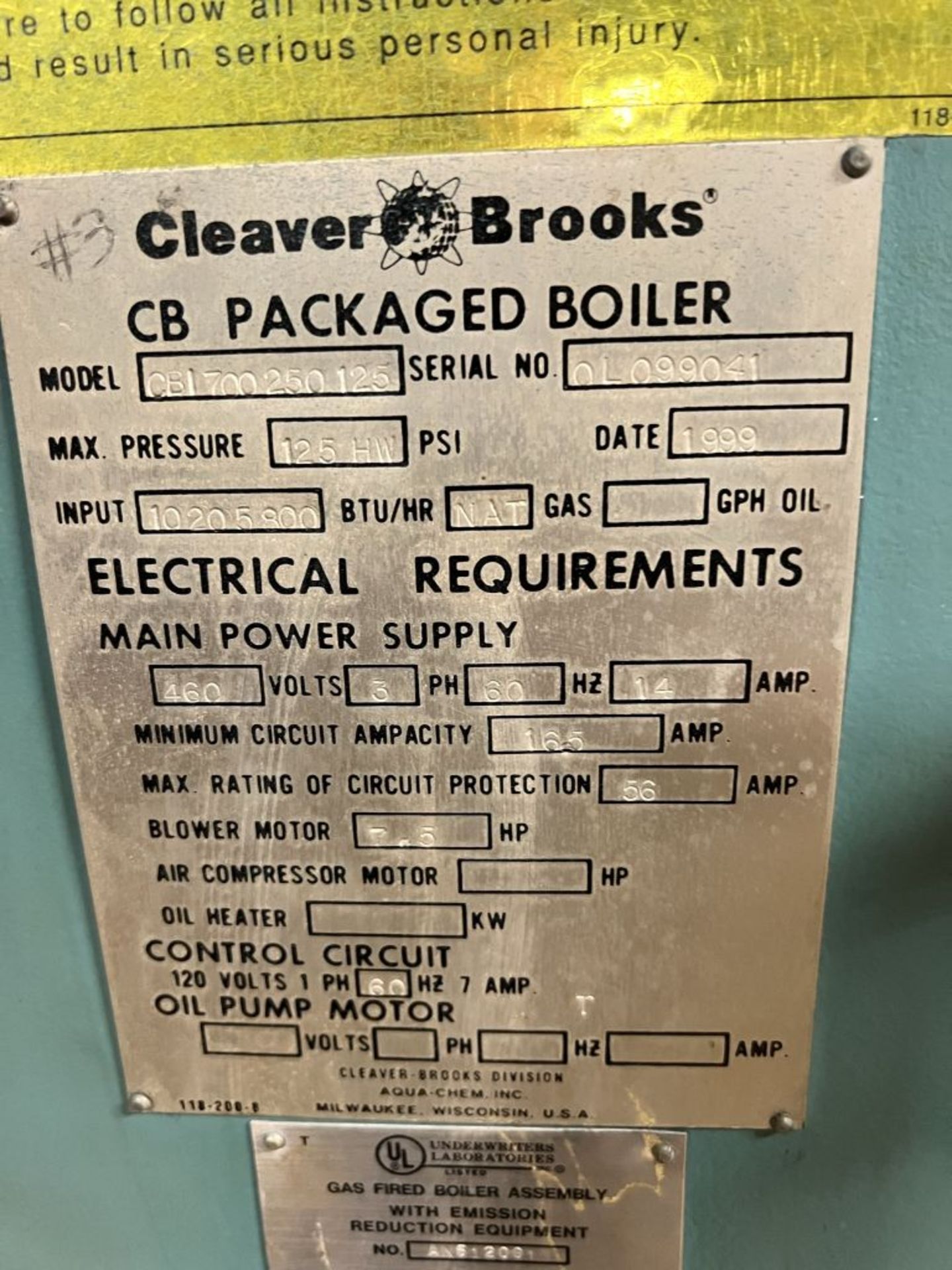 Cleaver Brooks CB-LE Boiler - Located in Chicago, IL - Image 10 of 13