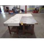 Lot of (4) Assorted Wooden Work Tables