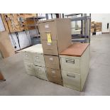 Lot of Filing Cabinets, Drawers and Wooden Top