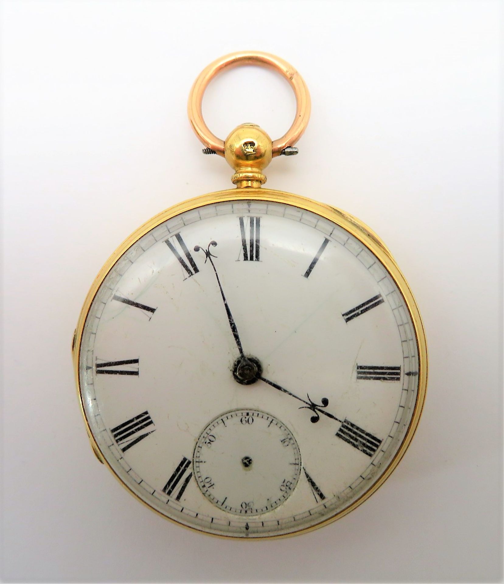 Antike Spindeltaschenuhr, England, Eiffe Chronometer Maker South Crrescent Bedford Square London, 1