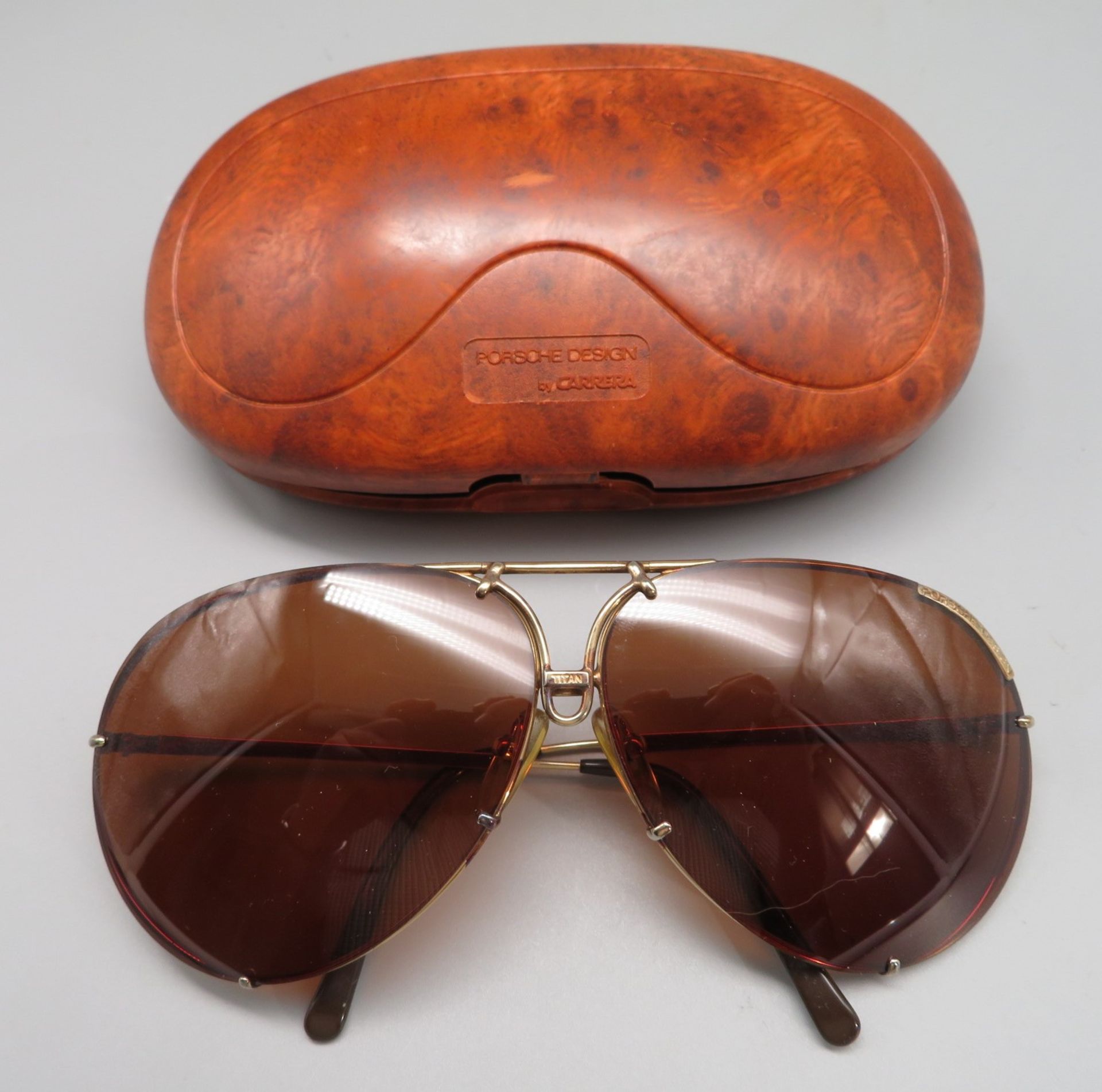 Vintage Sonnenbrille, Porsche Design, Carrera, Gestell Titan, gem., Ersatzgläser beiliegend, Origin