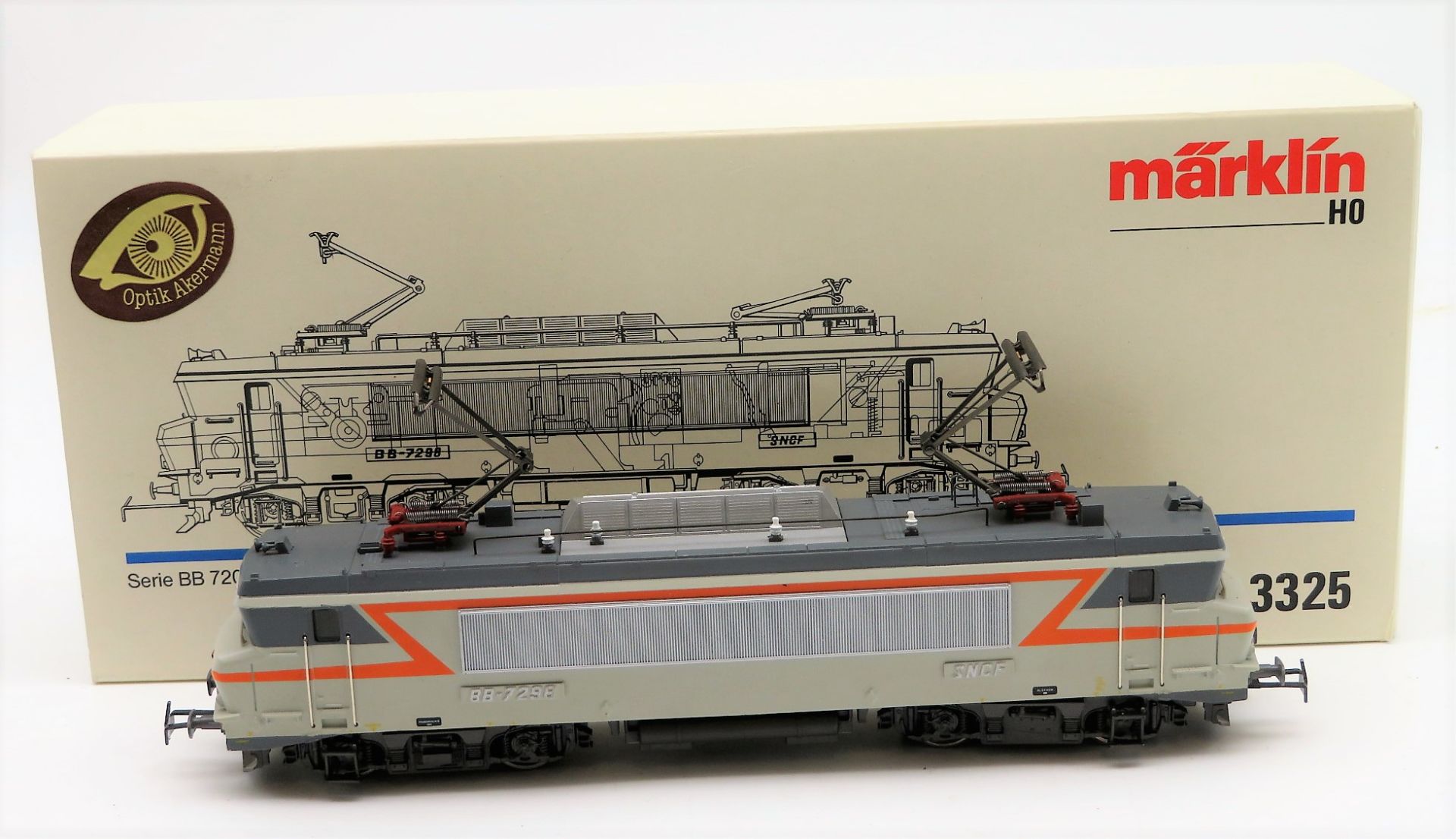 Elektro-Lokomotive, BR BB7298 der SNCF, Märklin, H0 analog, Nr. 3325, OVP, ausgezeichneter Zustand,