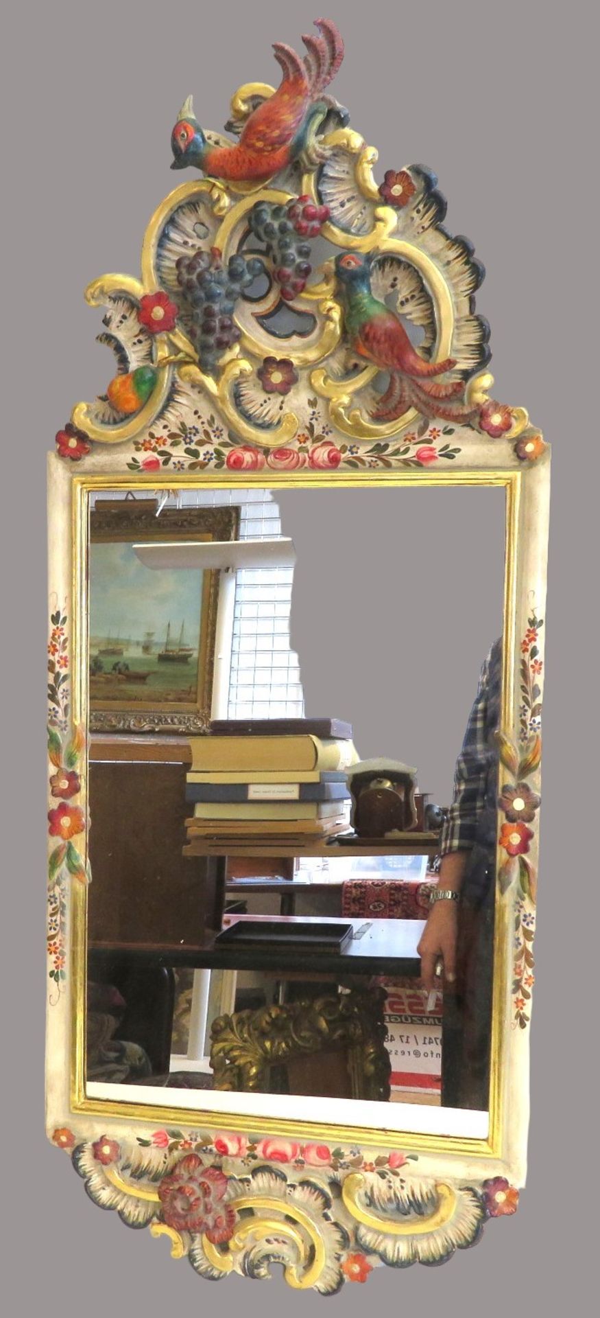 Prunkvoller Spiegel, Entwurf und Ausführung Kunstwerkstätte Victor Mezger d.J. (1895-1989), Barocks