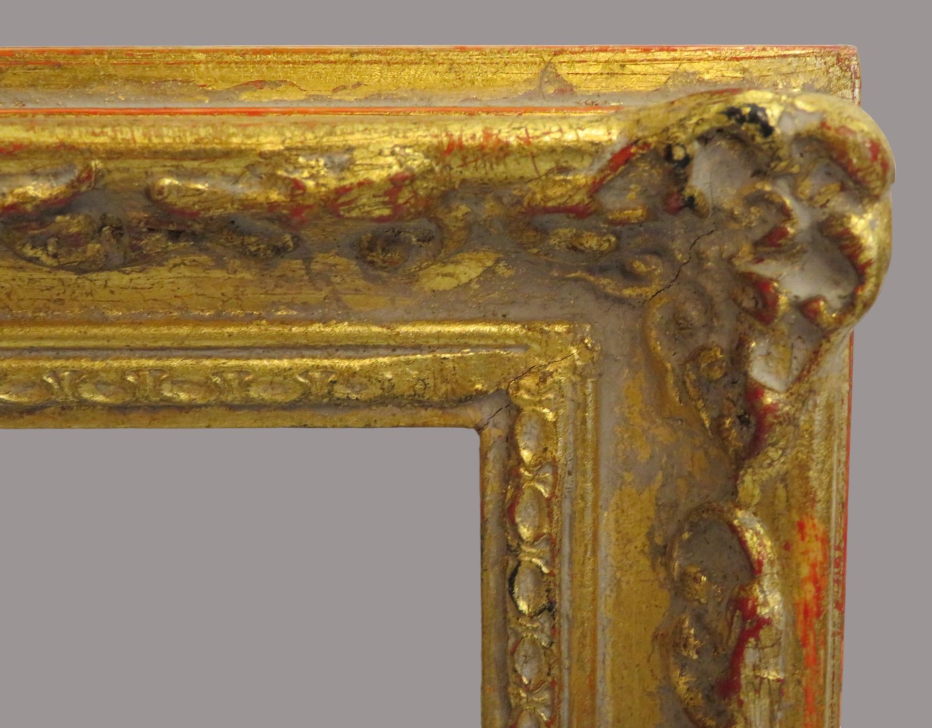 2 Barockstilrahmen, Stuck vergoldet, Innenmaß 28,2 x 21 cm, Außenmaß 34,5 x 27,5 cm. - Bild 2 aus 2