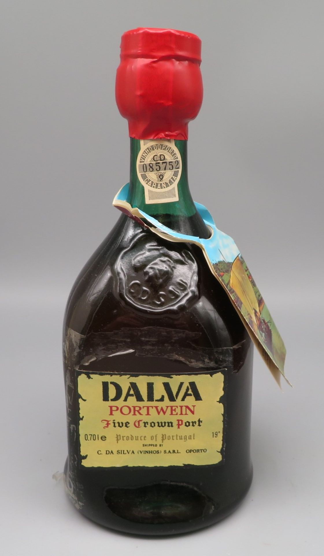 Alte Flasche Portwein, Dalva, Five Crown Port, 0,70 Lter.