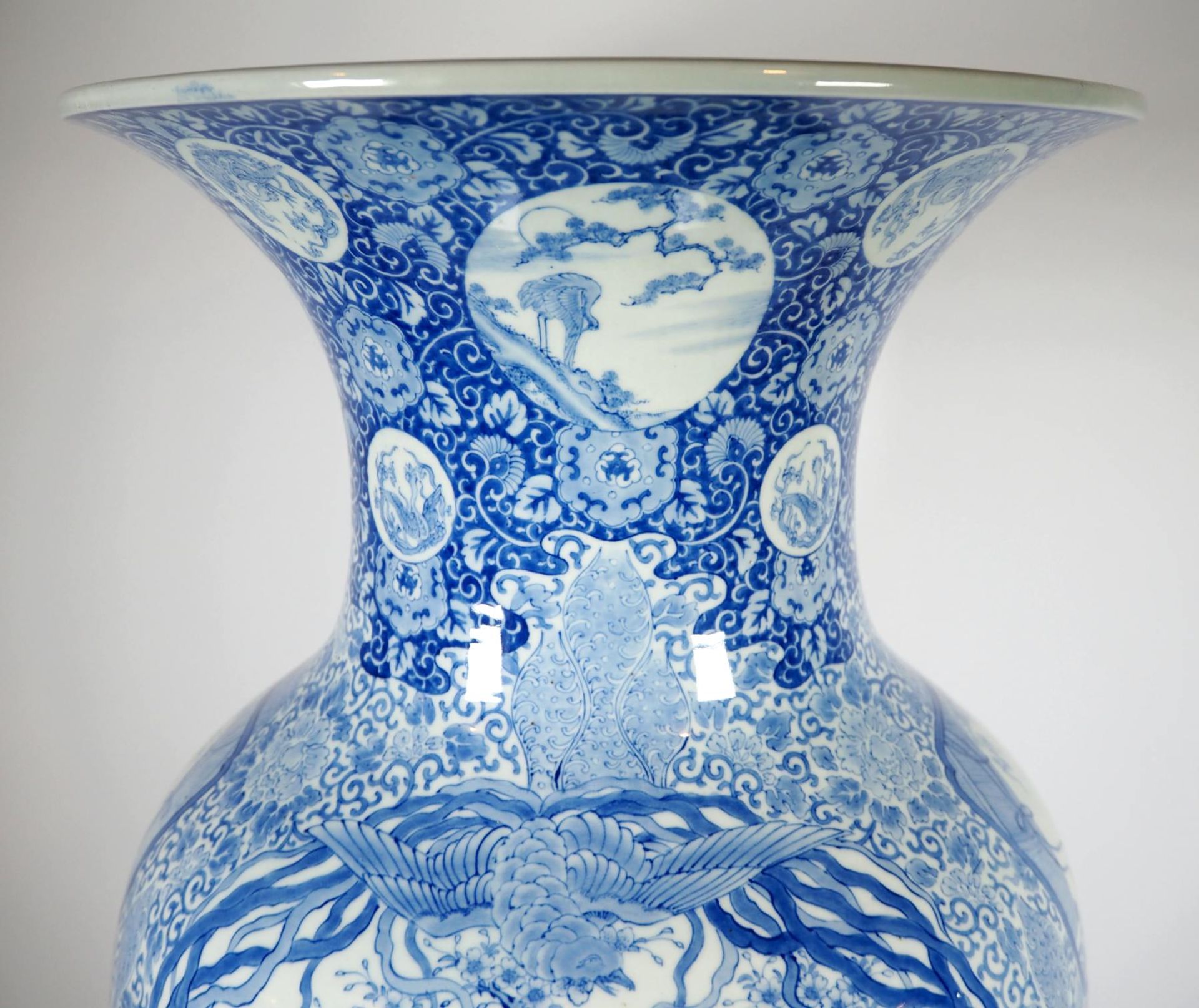 GROßE BODENVASE/ HU-VASE, China, 1920er/30er - Bild 2 aus 8