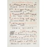 ANTIPHONARBLATT, Bütten, 17. Jh.,