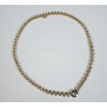 COLLIER, zentral Altschliffdiamant à ca 0,75ct, SI1, 72 verlaufende