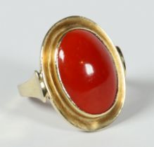 RING, zentral Karneolcabochon,