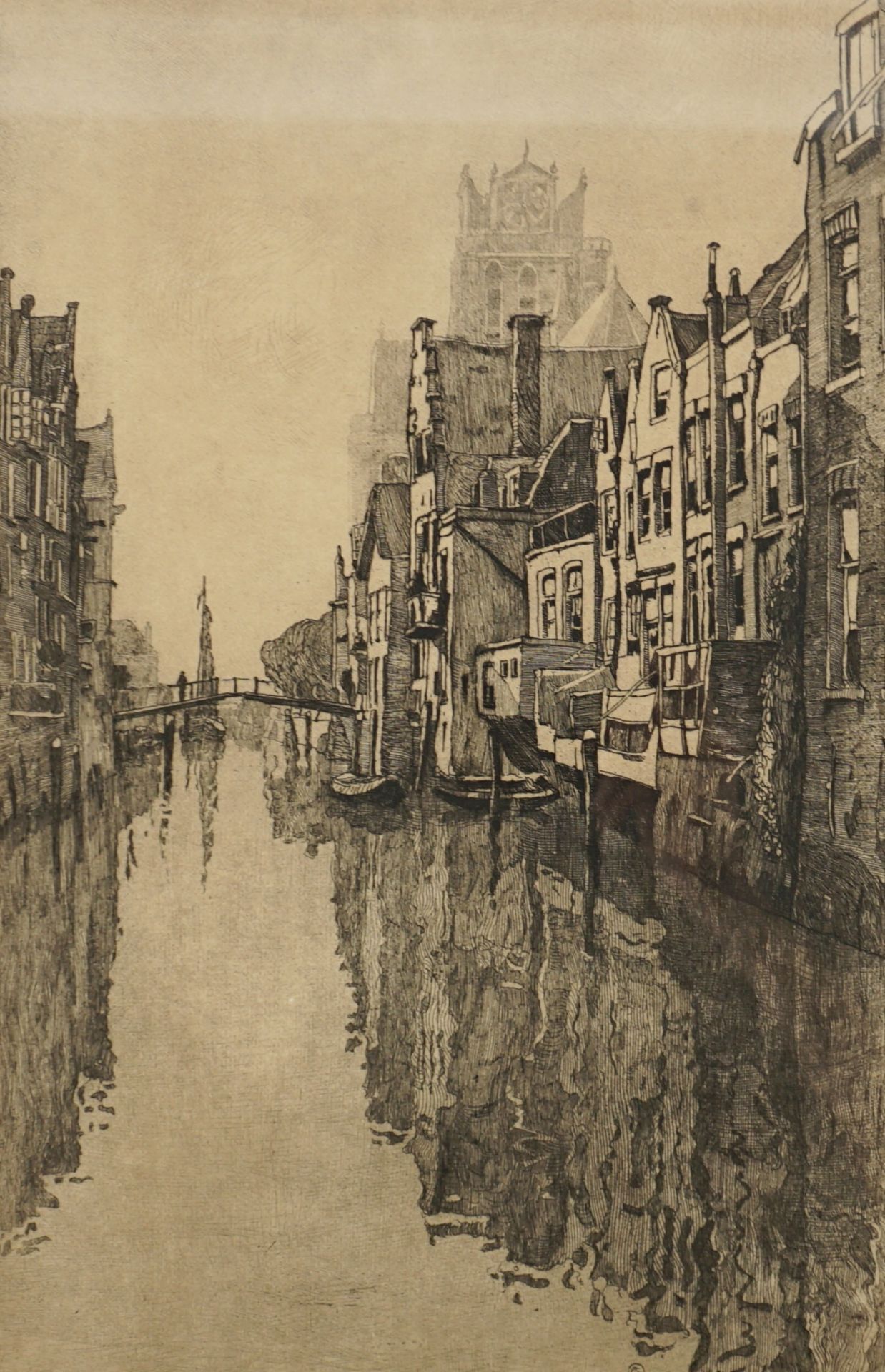 SIRKS, Jan (*1885; †1938), Radierung, "Dordrecht",