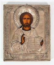 IKONE, Russland, 19. Jh., Christus Pantokrator,