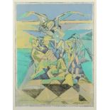 VILLON, Jacques, "L'aigle", Original-Farblithografie/Japan, 40 x 30, nummeriert 23/150, handsignier