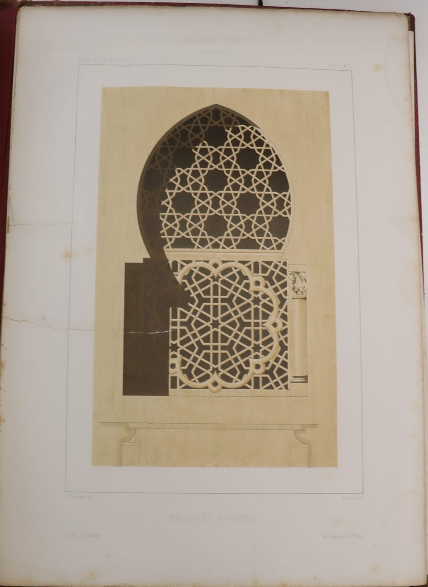 SAMMELMAPPE, "Les Arts arabes Architecture - Menuiserie - Bronzes - Plafonds - Revêtements - Marbre - Bild 3 aus 7