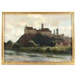 LESSING, Konrad Ludwig (1852-1916), "Schloss Hohenzollern in Sigmaringen", Öl/Lwd., 41 x 59, unten