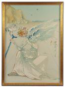 DALI, Salvador, "Angel Con Baston", "Helena von Troja", Original-Farblithografie, 75 x 53, nummerie