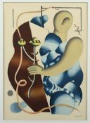 LEGER, Fernand, "Femme tenant une fleur", Farblithografie, 35 x 24,5, im Stein signiert, Mourlot/Pa