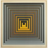 VASARELY, Victor, "Dia - or", Farbserigrafie, 39 x 39,5, nummeriert 101/250, handsigniert, lichtran