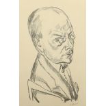 BECKMANN, Max, "Bildnis Georg Swarzenski", Original-Lithografie, 40 x 21,5, handsigniert, 1921, R.