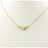 OPAL-COLLIER, 585/ooo Gelbgold, besetzt mit einer Opaltriplette, L 37 oder 39, 2,1g