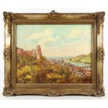 PÜTTER, Gisela (1881-1959), "Blick auf Heidelberg", Öl/Lwd., 55 x 71, besch./rest., unten links sig