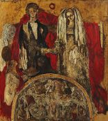 VRANEANTU, Ion (1939-2006), "Logodno III (Hochzeit III)", Öl/Holz, 46 x 41, oben links signiert, un