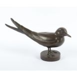 SANDEN-GUJA, Edith von (1894-1979), "Trauerseeschwalbe", Bronze, L 25, H 12, auf dem Sockel