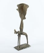 RÜCKER, Doris, "Tierfigur", Bronze, H 40, auf dem Stand monogrammiert und datiert '67 