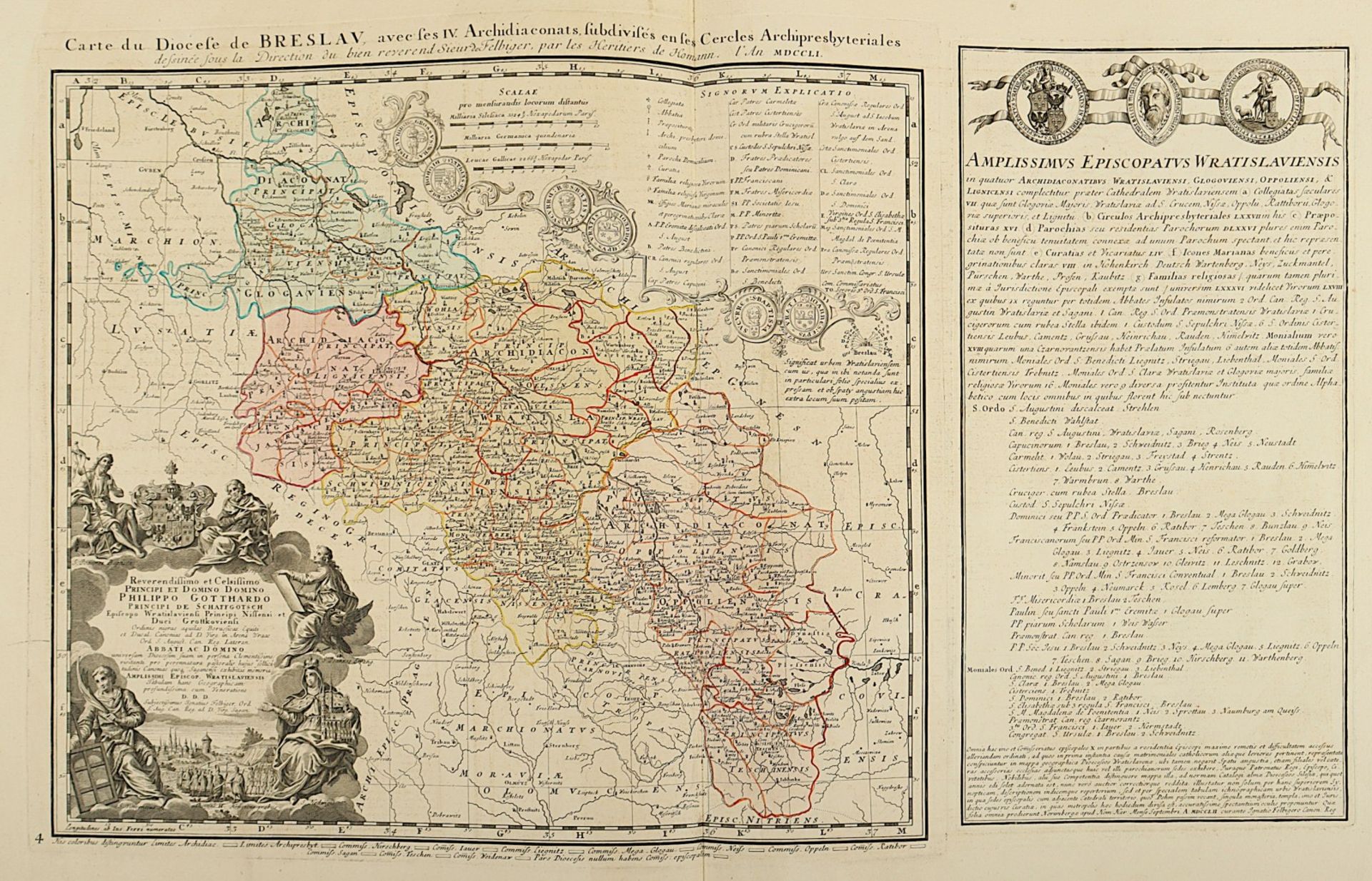 ATLAS HERZOGTUM SCHLESIEN, "Atlas silesiae id est Ducatus Silesiae generaliter quatuor mappis..", F