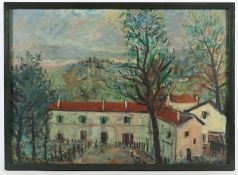 RUGGIERO, Franco (1912-1996), "Ansicht auf Cascina", Öl/Malkarton, 50 x 70, unten links signiert, R