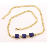 LAPIS-COLLIER, 585/ooo Gelbgold, L 47, 19,2g, sign. MIDAS