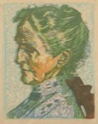 ILLIES, Arthur, "Bild meiner Mutter", Farblinoldruck, 1908, 35 x 27,5, besch., handsigniert, ungera