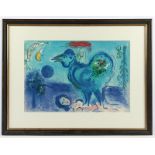 CHAGALL, Marc, "Paysage au Coq", Original-Farblithografie, 37,5 x 55,5, Mourlot 208, R.