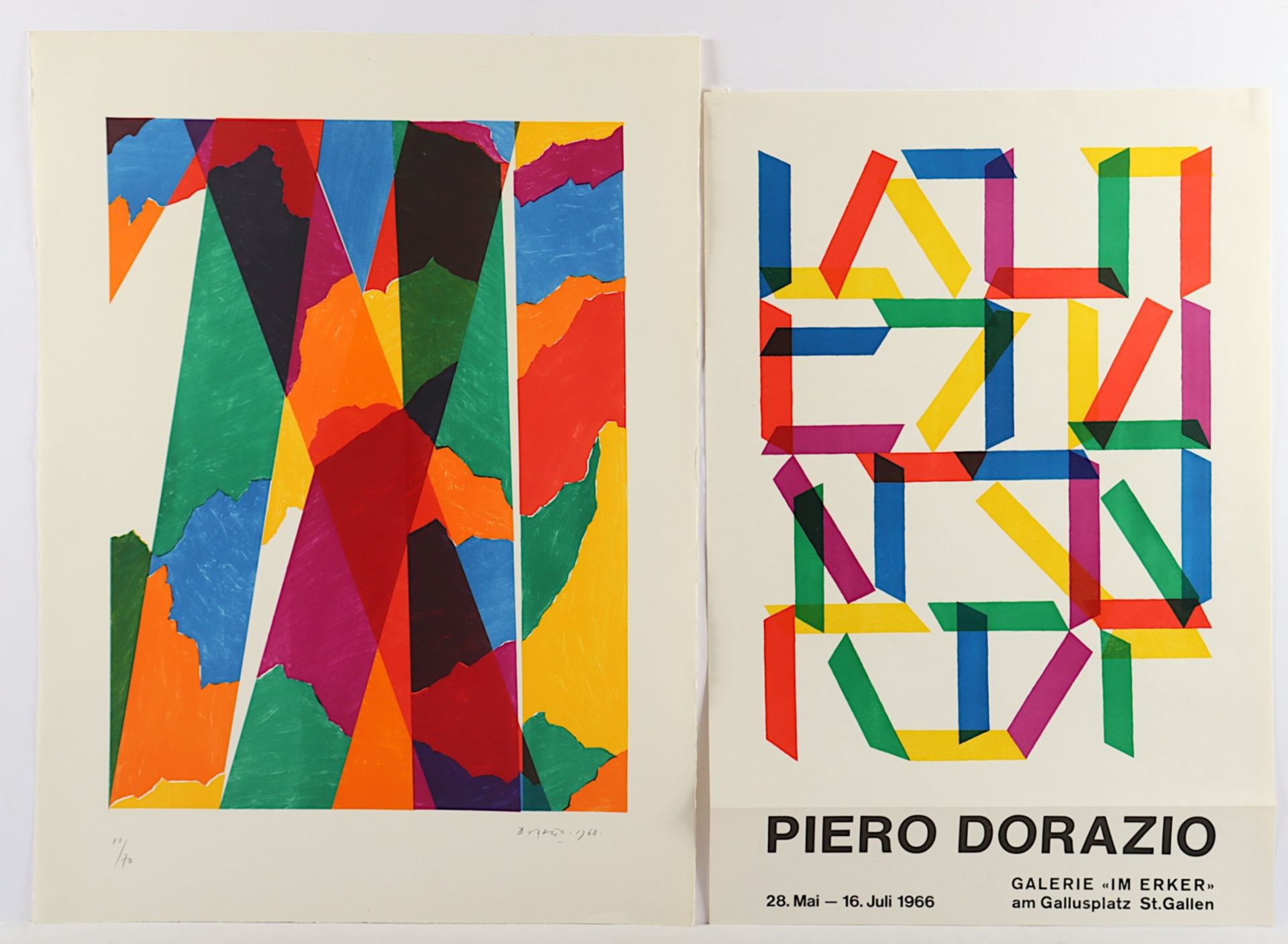 DORAZIO, Piero, sieben Grafiken, Original-Farblithografien, jeweils handsigniert, darunter eine Gra - Bild 2 aus 2